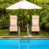 imageGoplus Oversized Zero Gravity Chair XLExtended Version Outdoor Recliner wCup Holder ampamp Detachable Headrest Foldable Mesh Lounge Chairs for Patio Pool Porch ampamp Deck 500LBS Set of 2 BeigeBeige