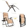 imageGoplus Oversized Zero Gravity Chair XLExtended Version Outdoor Recliner wCup Holder ampamp Detachable Headrest Foldable Mesh Lounge Chairs for Patio Pool Porch ampamp Deck 500LBS Set of 2 BeigeBeige