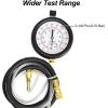 imageGoplus Profession Fuel Pressure Test Kit 0140PSI10 Bar Fuel Injection Pressure Gauge Tester wComplete Adapters Dual Scale Flex Hoses Fittings Lower Oil Warning Devices for Trucks Cars ATVs