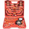 imageGoplus Profession Fuel Pressure Test Kit 0140PSI10 Bar Fuel Injection Pressure Gauge Tester wComplete Adapters Dual Scale Flex Hoses Fittings Lower Oil Warning Devices for Trucks Cars ATVs