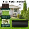imageGoplus PushTowBehind Lawn Roller 17 Gallon63L WaterSandFilled Sod Drum With Detachable Gripping Handle 12 by 36Inch Green  for Garden Yard FarmBlack