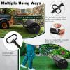 imageGoplus PushTowBehind Lawn Roller 17 Gallon63L WaterSandFilled Sod Drum With Detachable Gripping Handle 12 by 36Inch Green  for Garden Yard FarmBlack