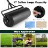 imageGoplus PushTowBehind Lawn Roller 17 Gallon63L WaterSandFilled Sod Drum With Detachable Gripping Handle 12 by 36Inch Green  for Garden Yard FarmBlack