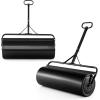 imageGoplus PushTowBehind Lawn Roller 17 Gallon63L WaterSandFilled Sod Drum With Detachable Gripping Handle 12 by 36Inch Green  for Garden Yard FarmBlack
