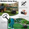 imageGoplus PushTowBehind Lawn Roller 17 Gallon63L WaterSandFilled Sod Drum With Detachable Gripping Handle 12 by 36Inch Green  for Garden Yard FarmBlack