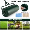 imageGoplus PushTowBehind Lawn Roller 17 Gallon63L WaterSandFilled Sod Drum With Detachable Gripping Handle 12 by 36Inch Green  for Garden Yard FarmGreen