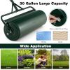imageGoplus PushTowBehind Lawn Roller 17 Gallon63L WaterSandFilled Sod Drum With Detachable Gripping Handle 12 by 36Inch Green  for Garden Yard FarmGreen