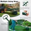 imageGoplus PushTowBehind Lawn Roller 17 Gallon63L WaterSandFilled Sod Drum With Detachable Gripping Handle 12 by 36Inch Green  for Garden Yard FarmGreen