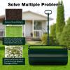 imageGoplus PushTowBehind Lawn Roller 17 Gallon63L WaterSandFilled Sod Drum With Detachable Gripping Handle 12 by 36Inch Green  for Garden Yard FarmGreen