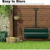 imageGoplus PushTowBehind Lawn Roller 17 Gallon63L WaterSandFilled Sod Drum With Detachable Gripping Handle 12 by 36Inch Green  for Garden Yard FarmGreen