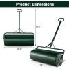imageGoplus PushTowBehind Lawn Roller 17 Gallon63L WaterSandFilled Sod Drum With Detachable Gripping Handle 12 by 36Inch Green  for Garden Yard FarmGreen