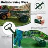 imageGoplus PushTowBehind Lawn Roller 17 Gallon63L WaterSandFilled Sod Drum With Detachable Gripping Handle 12 by 36Inch Green  for Garden Yard FarmGreen