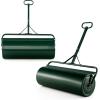 imageGoplus PushTowBehind Lawn Roller 17 Gallon63L WaterSandFilled Sod Drum With Detachable Gripping Handle 12 by 36Inch Green  for Garden Yard FarmGreen