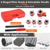 imageGoplus Ratchet Pipe Threader Kit Ratcheting Pipe Threading Tool Set w 6 Dies 14quot 38quot 12quot 34quot 1quot 114quot and Storage CaseRed