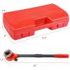 imageGoplus Ratchet Pipe Threader Kit Ratcheting Pipe Threading Tool Set w 6 Dies 14quot 38quot 12quot 34quot 1quot 114quot and Storage CaseRed