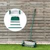 imageGoplus Rolling Lawn Aerator 18Inch Garden Yard Rotary Push Tine Heavy Duty Spike Soil Aeration Manual Lawn Aeration Tool w 41Inch Handle Green wFenderGreen w Fender