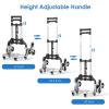 imageGoplus Stair Climbing Cart Portable Folding Aluminium Hand Truck Trolley Cart wBungee Cord 6 Wheels 180 lbs Capacity Telescoping Handle All Terrain Stair Climber Dolly for Luggage Heavy Duty