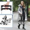 imageGoplus Stair Climbing Cart Portable Folding Aluminium Hand Truck Trolley Cart wBungee Cord 6 Wheels 180 lbs Capacity Telescoping Handle All Terrain Stair Climber Dolly for Luggage Heavy Duty