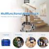 imageGoplus Stair Climbing Cart Portable Folding Aluminium Hand Truck Trolley Cart wBungee Cord 6 Wheels 180 lbs Capacity Telescoping Handle All Terrain Stair Climber Dolly for Luggage Heavy Duty