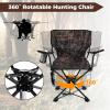 imageGoplus Swivel Camping Chair Potable Hunting Chair for Adults wCup Holder ampamp Carrying Bag Folding 360degree Free Rotation Lawn Chair for Fishing Picnic Hiking OutdoorDark Camo