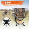 imageGoplus Swivel Camping Chair Potable Hunting Chair for Adults wCup Holder ampamp Carrying Bag Folding 360degree Free Rotation Lawn Chair for Fishing Picnic Hiking OutdoorCamo