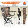 imageGoplus Swivel Camping Chair Potable Hunting Chair for Adults wCup Holder ampamp Carrying Bag Folding 360degree Free Rotation Lawn Chair for Fishing Picnic Hiking OutdoorCamo