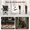 imageGoplus Swivel Camping Chair Potable Hunting Chair for Adults wCup Holder ampamp Carrying Bag Folding 360degree Free Rotation Lawn Chair for Fishing Picnic Hiking OutdoorDark Camo