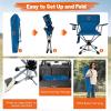 imageGoplus Swivel Camping Chair Potable Hunting Chair for Adults wCup Holder ampamp Carrying Bag Folding 360degree Free Rotation Lawn Chair for Fishing Picnic Hiking OutdoorBlue