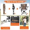 imageGoplus Swivel Camping Chair Potable Hunting Chair for Adults wCup Holder ampamp Carrying Bag Folding 360degree Free Rotation Lawn Chair for Fishing Picnic Hiking OutdoorCamo