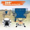 imageGoplus Swivel Camping Chair Potable Hunting Chair for Adults wCup Holder ampamp Carrying Bag Folding 360degree Free Rotation Lawn Chair for Fishing Picnic Hiking OutdoorBlue