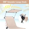 imageGoplus Tanning Chair Foldable Beach Lounge Chair with 360Canopy Sun Shade Side Pocket 5Position Adjustable Outdoor Chaise Lounge Chair for Patio Pool Yard Lawn 2 BeigeBeige
