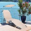 imageGoplus Tanning Chair Foldable Beach Lounge Chair with 360Canopy Sun Shade Side Pocket 5Position Adjustable Outdoor Chaise Lounge Chair for Patio Pool Yard Lawn 2 BeigeBeige