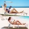 imageGoplus Tanning Chair Foldable Beach Lounge Chair with 360Canopy Sun Shade Side Pocket 5Position Adjustable Outdoor Chaise Lounge Chair for Patio Pool Yard Lawn 2 BeigeBeige