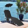 imageGoplus Tanning Chair Foldable Beach Lounge Chair with 360Canopy Sun Shade Side Pocket 5Position Adjustable Outdoor Chaise Lounge Chair for Patio Pool Yard Lawn 2 BeigeBlack