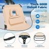imageGoplus Tanning Chair Folding Beach Lounge Chair wFace Hole 350LBS Capacity Removable Pillow Carry Strap Adjustable Sunbathing Chair Patio Chaise Lounger for Outside Lawn Pool Adult 1 BeigeBeige
