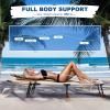 imageGoplus Tanning Chair Folding Beach Lounge Chair wFace Hole 350LBS Capacity Removable Pillow Carry Strap Adjustable Sunbathing Chair Patio Chaise Lounger for Outside Lawn Pool Adult 1 BeigeBeige