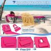 imageGoplus Tanning Chair Folding Beach Lounge Chair with Face Hole Removable Pillow 350LBS Capacity Carry Strap 5Position Adjustable Sunbathing Chair Portable Outside Lounge Chair for Patio PoolPink