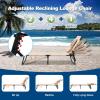 imageGoplus Tanning Chair Folding Beach Lounge Chair with Face Hole Removable Pillow 350LBS Capacity Carry Strap 5Position Adjustable Sunbathing Chair Portable Outside Lounge Chair for Patio PoolBeige