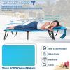 imageGoplus Tanning Chair Folding Beach Lounge Chair with Face Hole Removable Pillow 350LBS Capacity Carry Strap 5Position Adjustable Sunbathing Chair Portable Outside Lounge Chair for Patio PoolSky Blue