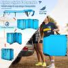 imageGoplus Tanning Chair Folding Beach Lounge Chair with Face Hole Removable Pillow 350LBS Capacity Carry Strap 5Position Adjustable Sunbathing Chair Portable Outside Lounge Chair for Patio PoolSky Blue