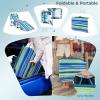 imageGoplus Tanning Chair Folding Beach Lounge Chair with Face ampampArm Hole 5Position AdjustableRemovable PillowSide Pocket Sunbathing Chair Portable Outdoor Lounge Chair for Patio Pool Lawn 1 BeigeStripe