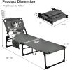 imageGoplus Tanning Chair Folding Beach Lounge Chair with Face ampampArm Hole 5Position AdjustableRemovable PillowSide Pocket Sunbathing Chair Portable Outdoor Lounge Chair for Patio Pool Lawn 1 BeigeGrey