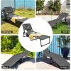 imageGoplus Tanning Chair Folding Beach Lounge Chair with Face ampampArm Hole 5Position AdjustableRemovable PillowSide Pocket Sunbathing Chair Portable Outdoor Lounge Chair for Patio Pool Lawn 1 BeigeGrey