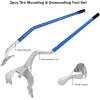 imageGoplus Tire Changer 175quot to 24quot Steel Tire Mount Demount Tool Kit Tubeless Truck Bead Breaker Manual Tire Changing Tools BlueBlue