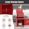 imageGoplus Tool Chest 3in1 Rolling 6 Drawers Tool Cabinet with Detachable Top Toolbox Middle Tool Storage Universal Lockable Wheels Protective Liner Auto Lock Metal Tool Box for Garage WorkshopRed