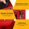 imageGoplus Tool Chest 3in1 Rolling 6 Drawers Tool Cabinet with Detachable Top Toolbox Middle Tool Storage Universal Lockable Wheels Protective Liner Auto Lock Metal Tool Box for Garage WorkshopRed