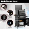 imageGoplus Tool Chest 3in1 Rolling 6 Drawers Tool Cabinet with Detachable Top Toolbox Middle Tool Storage Universal Lockable Wheels Protective Liner Auto Lock Metal Tool Box for Garage WorkshopBlack