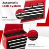 imageGoplus Tool Chest 3in1 Rolling 6 Drawers Tool Cabinet with Detachable Top Toolbox Middle Tool Storage Universal Lockable Wheels Protective Liner Auto Lock Metal Tool Box for Garage WorkshopRed  Black