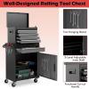 imageGoplus Tool Chest 3in1 Rolling 6 Drawers Tool Cabinet with Detachable Top Toolbox Middle Tool Storage Universal Lockable Wheels Protective Liner Auto Lock Metal Tool Box for Garage WorkshopGrey