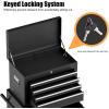 imageGoplus Tool Chest 3in1 Rolling 6 Drawers Tool Cabinet with Detachable Top Toolbox Middle Tool Storage Universal Lockable Wheels Protective Liner Auto Lock Metal Tool Box for Garage WorkshopBlack